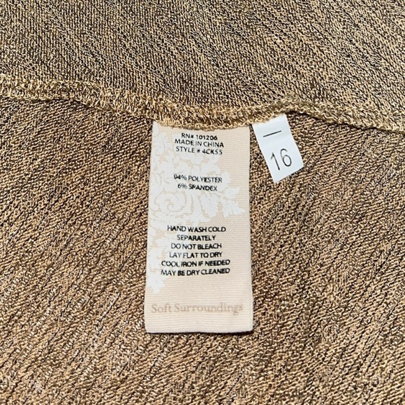 ❌SOLD❌ Soft Surroundings Dress Sz Tall Medium 10-12 Tan Sleeveless Kerry Knit - Picture 9 of 10